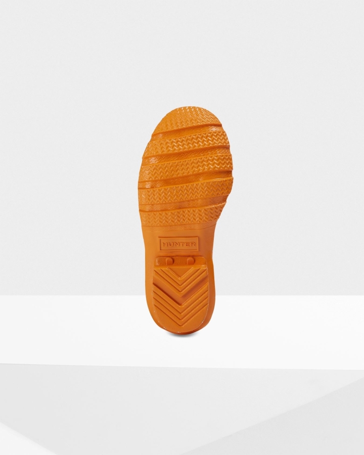 Hunter Big Kids (5-11 Years) Giant Glitter Rain Boots Amber Creek Orange - Image 5