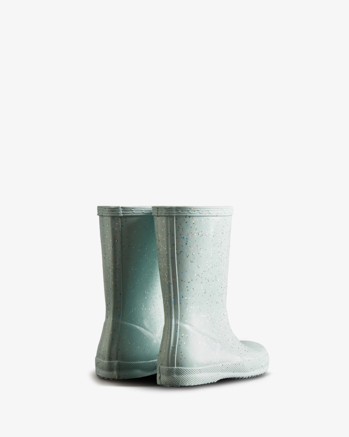 Hunter Kids First (18 Months-8 Years) Giant Glitter Rain Boots Gentle Blue - Image 4