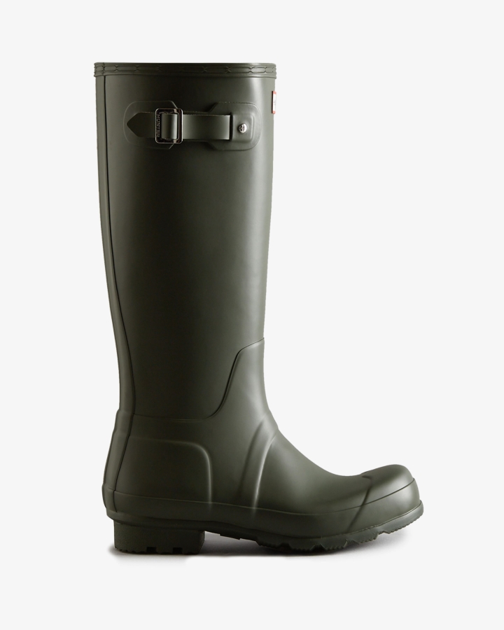 hunter_mens_original_tall_rain_boots_dark_olive.jpg Hunter Men's Original Tall Rain Boots Dark Olive - Image 1