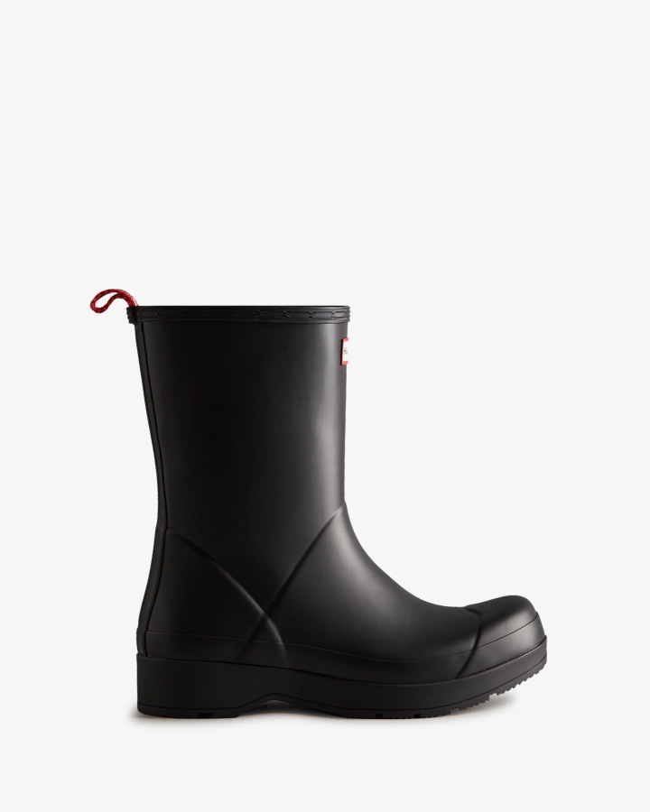 hunter_mens_play_mid_height_rain_boots_black.jpg Hunter Men's Play Mid-Height Rain Boots Black - Image 1