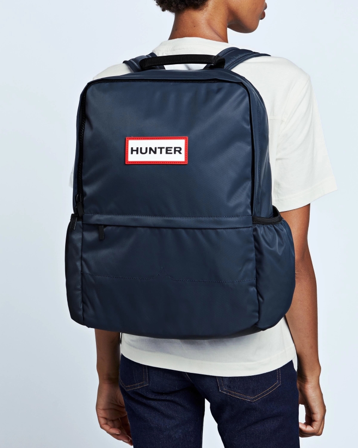 Hunter Nylon Large Backpack Navy