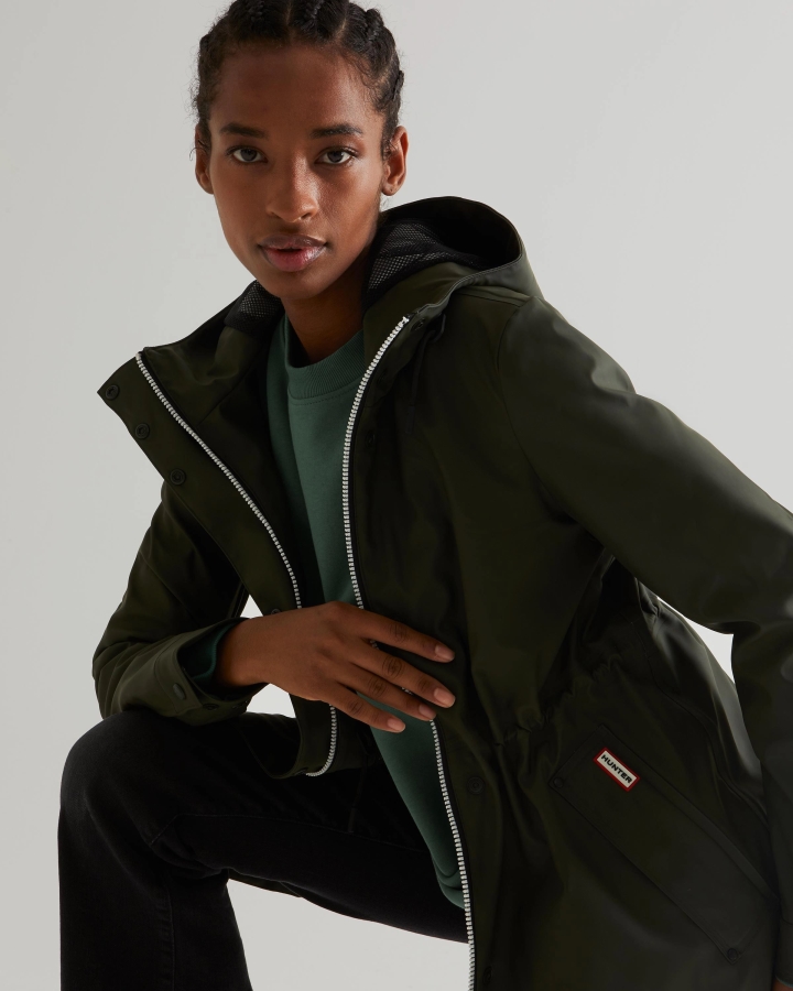 Hunter Women's Lightweight Waterproof Jacket Dark Olive [HUNTERNZSKU325