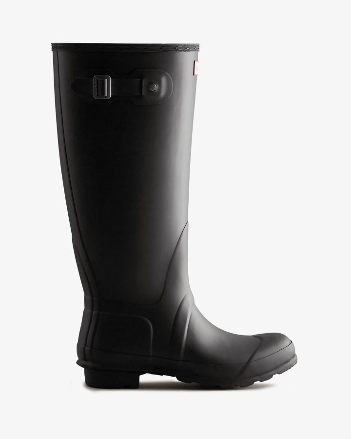 Hunter Women's Tall Wide Fit Rain Boots Black