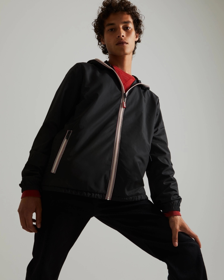 Hunter Men's Recycled Lightweight Packable Jacket Black