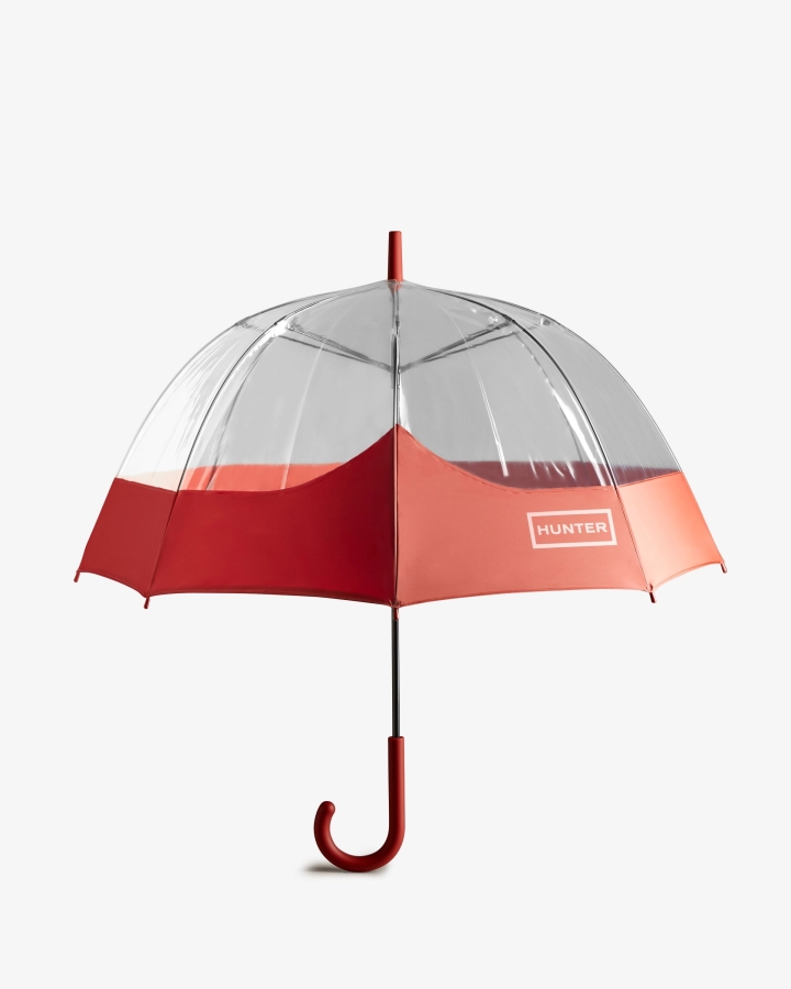 Hunter Moustache Bubble Umbrella Military Red