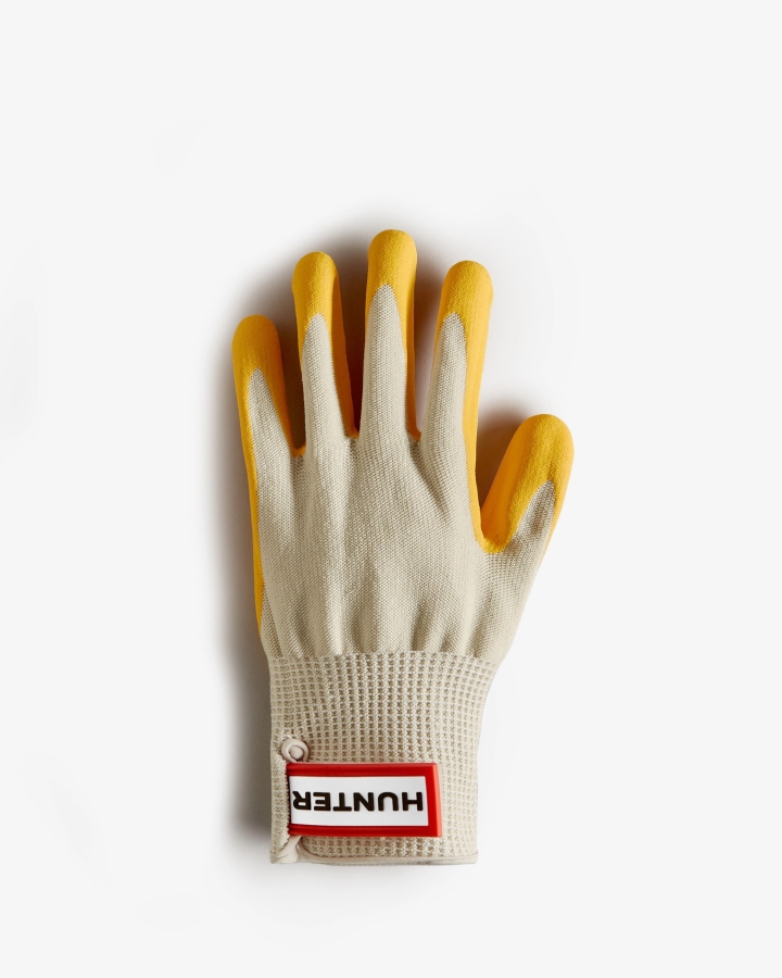 Hunter Rubberized Gardening Gloves Yellow