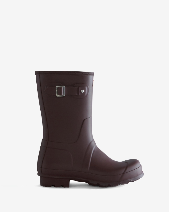 Hunter Men's Original Short Rain Boots Ruskea Brown