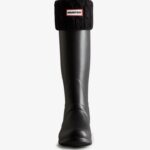 Hunter 6 Stitch Cable Knitted Cuff Tall Boot Socks Black