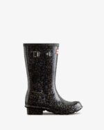 Hunter Big Kids (5-11 Years) Giant Glitter Rain Boots Black - Image 2