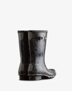 Hunter Big Kids (5-11 Years) Giant Glitter Rain Boots Black - Image 4