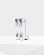 Hunter Big Kids (5-11 Years) Metallic Rain Boots Silver - Image 4