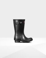 Hunter Big Kids (5-11 Years) Pearlized Rain Boots Black - Image 2