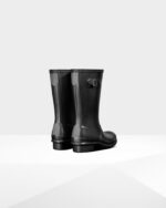 Hunter Big Kids (5-11 Years) Pearlized Rain Boots Black - Image 4