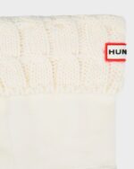 Hunter Cable Knitted Cuff Short Boot Socks Hunter White - Image 4