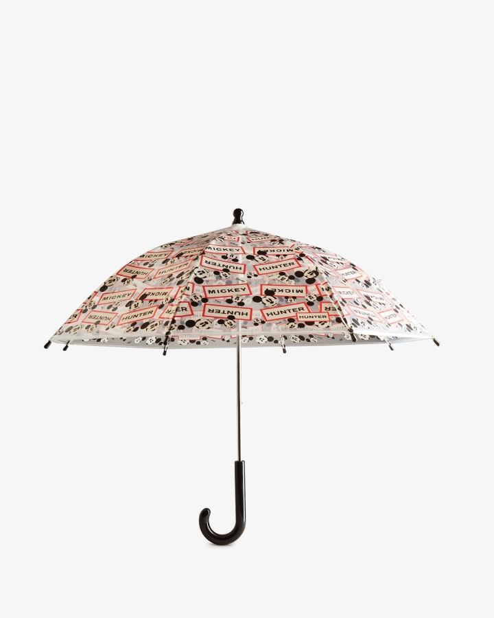 hunter_kids_disney_moustache_umbrella_mickey_print.jpg Hunter Kids Disney Moustache Umbrella Mickey Print - Image 1
