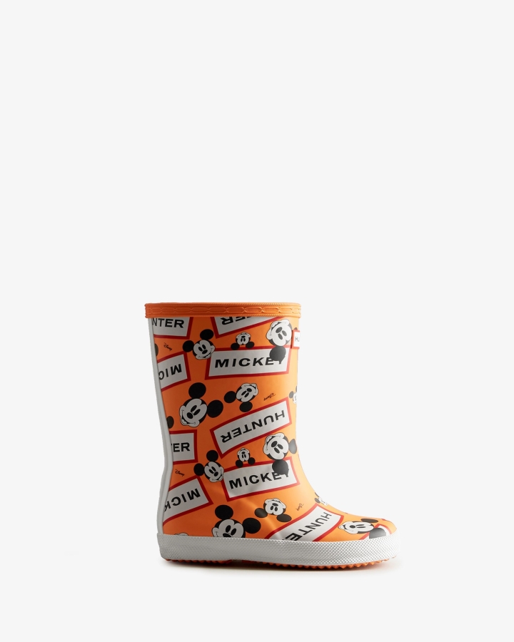 Hunter Kids First (18 Months-8 Years) Disney Rain Boots Aurora Orange - Image 2