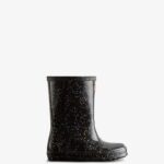 Hunter Kids First (18 Months-8 Years) Giant Glitter Rain Boots Black