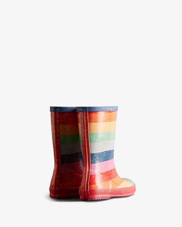 Hunter Kids First (18 Months-8 Years) Glitter Rainbow Rain Boots Multicoloured - Image 4