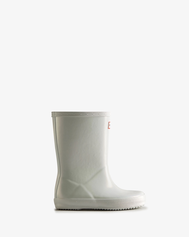 Hunter Kids First (18 Months-8 Years) Nebula Rain Boots Silver - Image 1