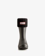 Hunter Kids Half Cardigan Knitted Cuff Boot Socks Black