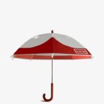 Hunter Kids Moustache Bubble Umbrella Military Red