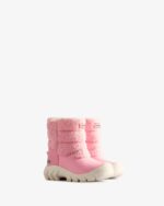 Hunter Little Kids (18 Months-6 Years) Insulated Vegan Shearling Snow Boots Blush Thaw Pink - Image 3