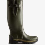 Hunter Men's Balmoral Adjustable 3mm Neoprene Rain Boots Dark Olive