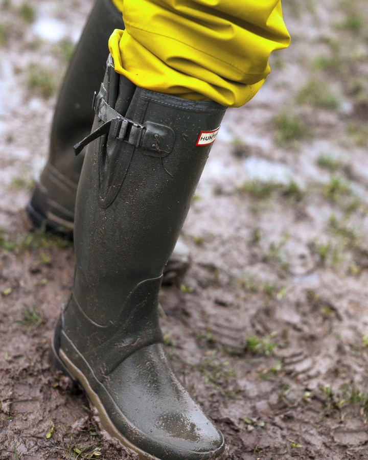 Hunter Men's Balmoral Adjustable 3mm Neoprene Rain Boots Dark Olive - Image 3