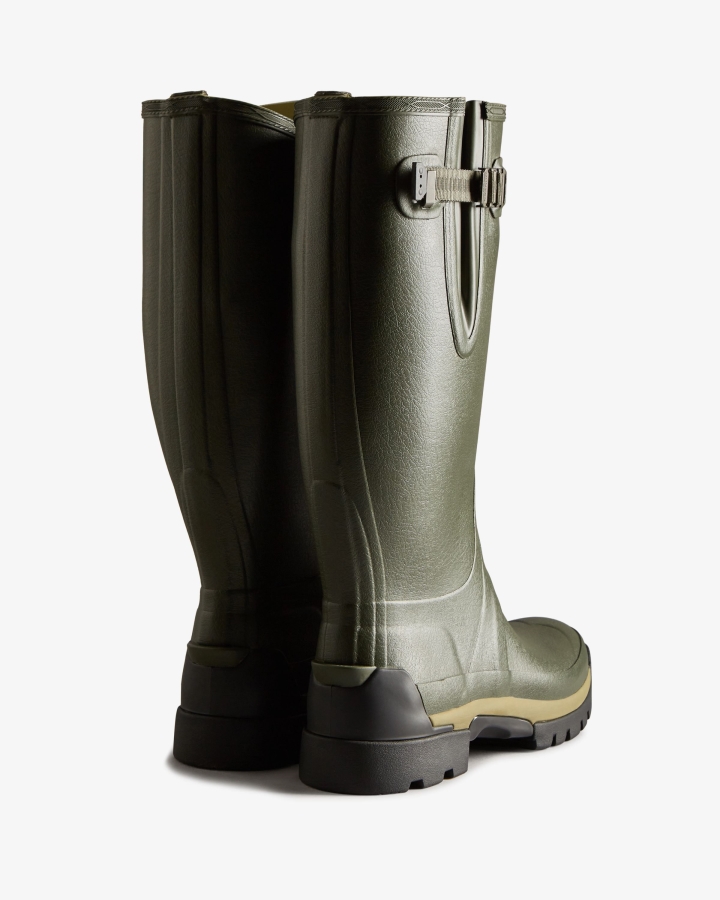 Hunter Men's Balmoral Adjustable 3mm Neoprene Rain Boots Dark Olive - Image 5