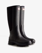 Hunter Men's Balmoral Field Hybrid Tall Rain Boots Black - Image 3