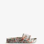Hunter Men's BLOOM Marble Slides White