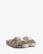 Hunter Men's BLOOM Marble Slides White - Image 3
