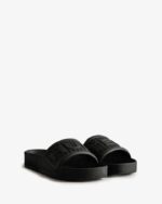 Hunter Men's BLOOM Slides Black - Image 3