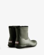 Hunter Men's Insulated Roll Top Vegan Shearling Boots Dark Olive - Image 5