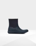 Hunter Men's Insulated Roll Top Vegan Shearling Boots Hunter Navy - Image 3