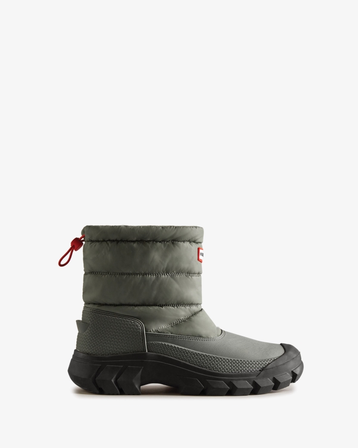 Hunter Men's Intrepid Insulated Short Snow Boots Urban Grey-Black - Image 2