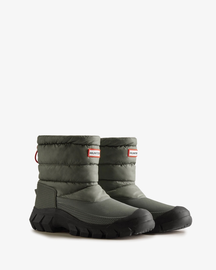 Hunter Men's Intrepid Insulated Short Snow Boots Urban Grey-Black - Image 3