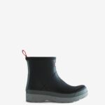 Hunter Men's Original Play Short Speckle Rain Boots Black-Urban Grey