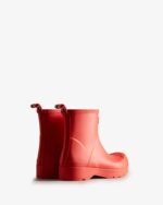 Hunter Men's Play Short Rain Boots Logo Red - Image 4
