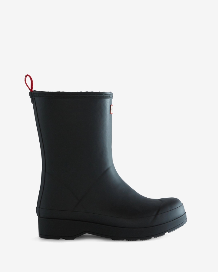 Hunter Men's Play Vegan Shearling Insulated Mid-Height Rain Boots Black - Image 2