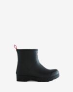 Hunter Men's Play Vegan Shearling Insulated Short Rain Boots Black - Image 2