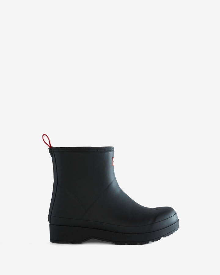 Hunter Men's Play Vegan Shearling Insulated Short Rain Boots Black - Image 2