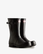 Hunter Men's Short Side Adjustable Rain Boots Black - Image 3