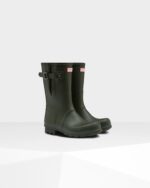 Hunter Men's Short Side Adjustable Rain Boots Dark Olive - Image 3