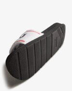 Hunter Men's Terry Towelling Logo Adjustable Slides White-Black - Image 5