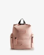 Hunter Mini Top Clip Backpack - Rubberized Leather Azalea Pink - Image 2