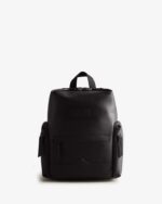 Hunter Mini Top Clip Backpack - Rubberized Leather Black - Image 2