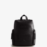 Hunter Mini Top Clip Backpack - Rubberized Leather Black