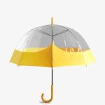 Hunter Moustache Bubble Umbrella Yellow
