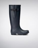 Hunter Norris Field Wide Fit Rain Boots Navy - Image 2